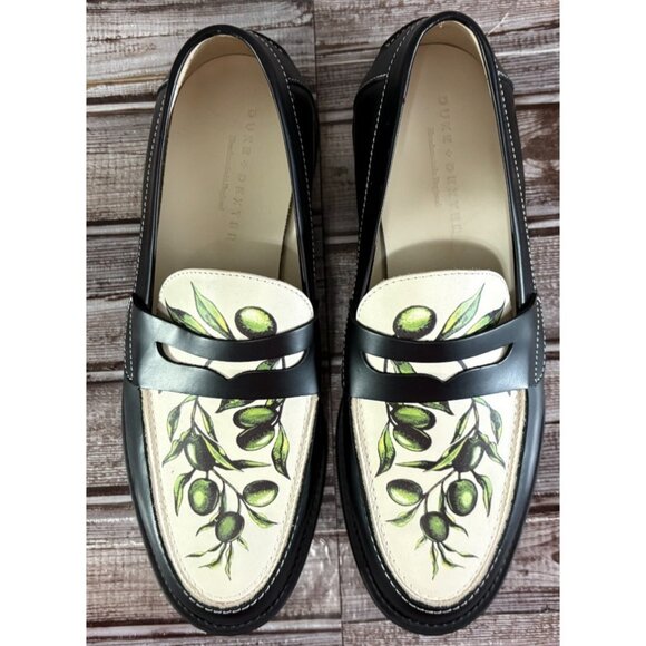 DUKE + DEXTER Other - Duke + Dexter Core Wilde olive Penny Loafer Sz 7 Uk 8 US co:black white New